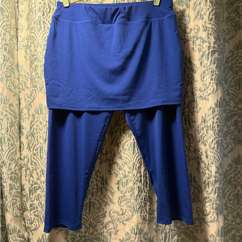Royal Blue Women's Skirt with Attached Leggings